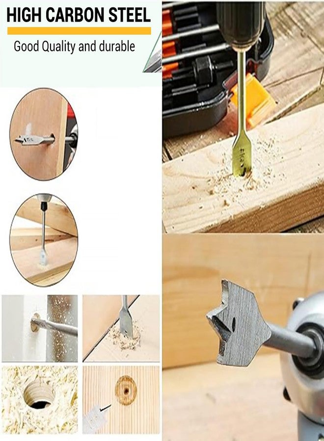 Self Lub Die Steel Flat Drill Bits for Wood, Spade Boring Drill Bits for Wood, Plastic, PVC - Durable Flat Drill Bits Set for DIY Projects (10mm) - Image 3